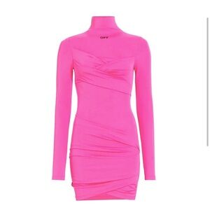 Off-White Pink Twisted Dress